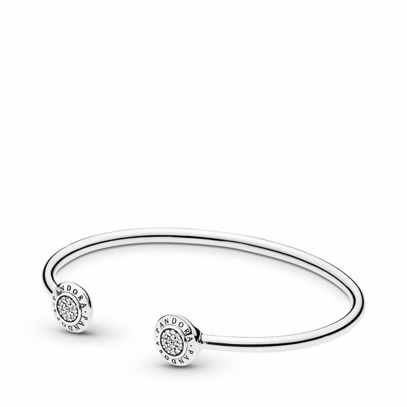 Pandora Signature Bangle Bracelet Online NZ, Sterling Silver (974083-NVH)